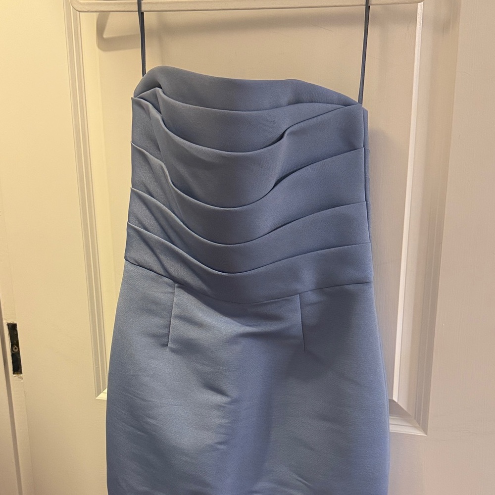 Amsale Strapless cornflower Blue Dress